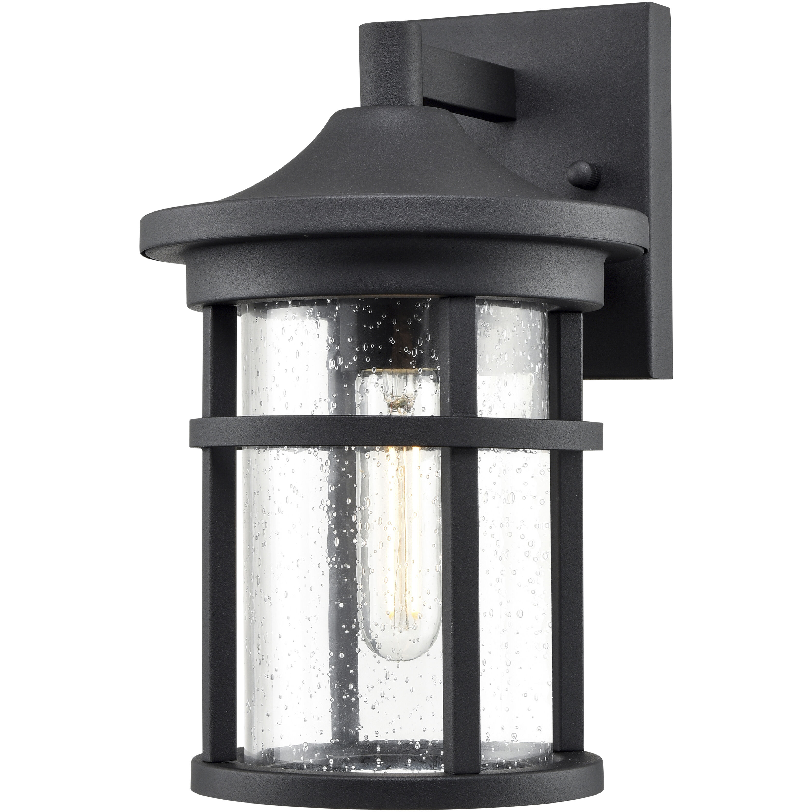 Namath 1 Light 11.25 inch Textured Black Outdoor Wall Sconce